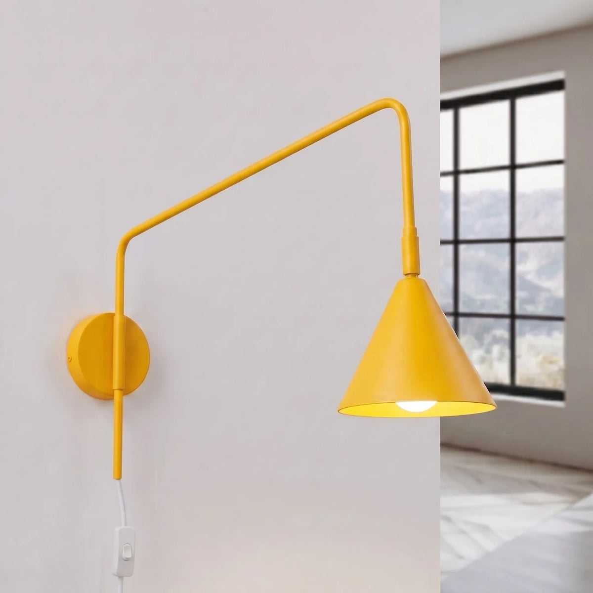 
Lampada da parete di design «Nox» - Giallo