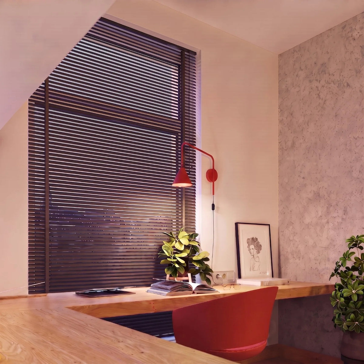 
Lampada da parete di design «Nox» - Rosso