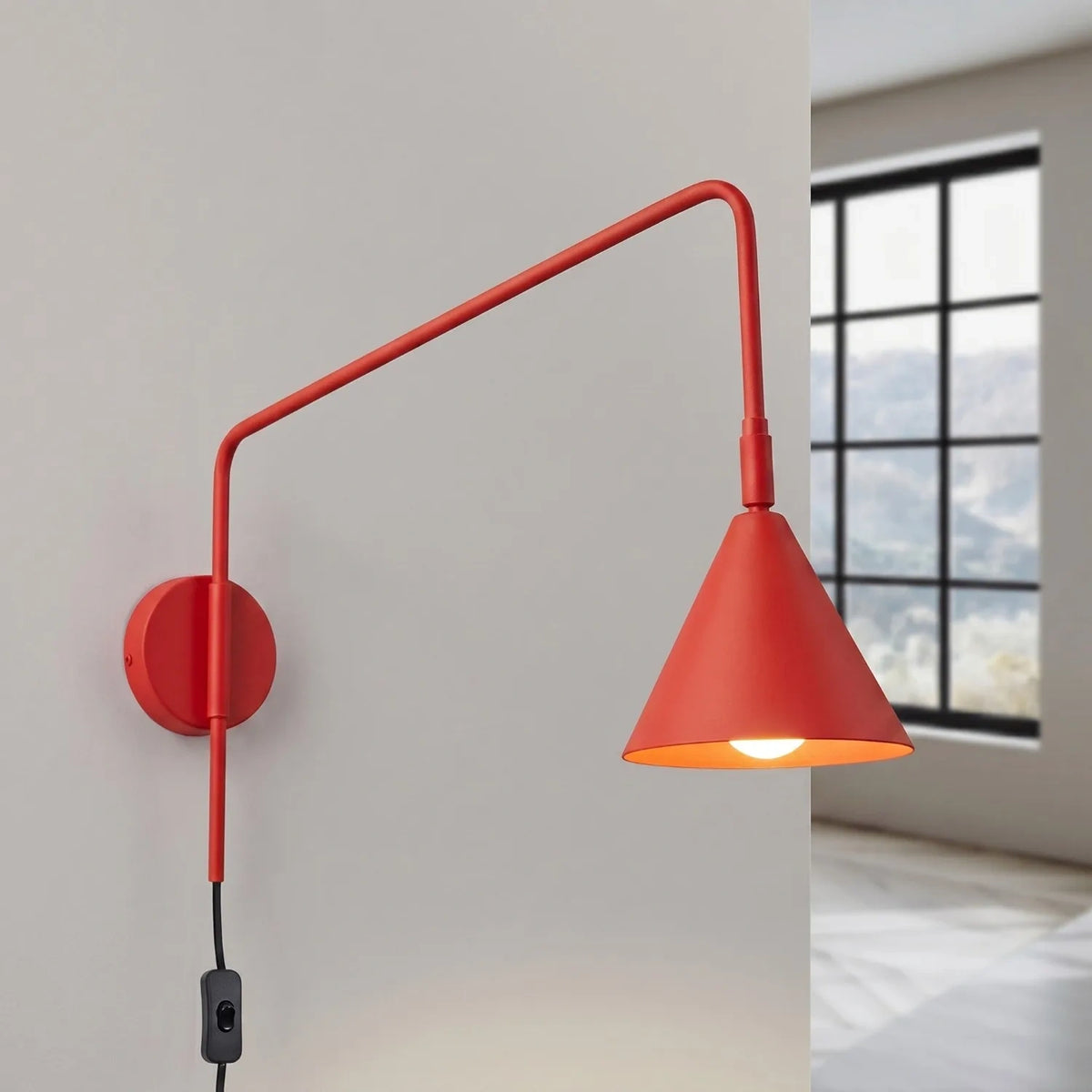 
Lampada da parete di design «Nox» - Rosso