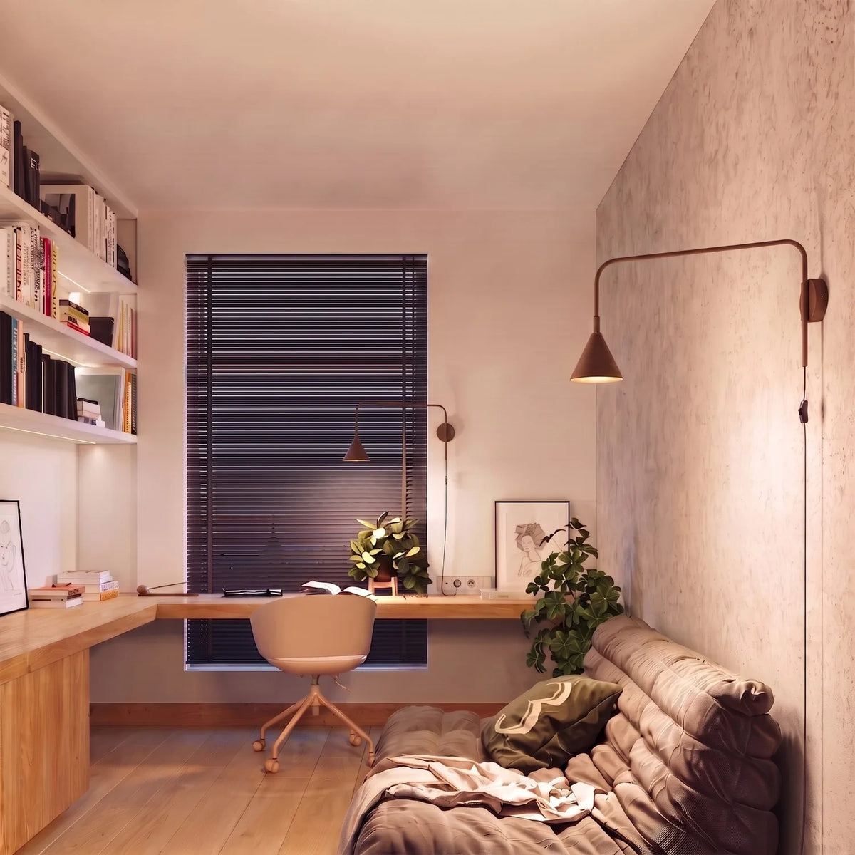 
Lampada da parete di design «Nox» - Braun