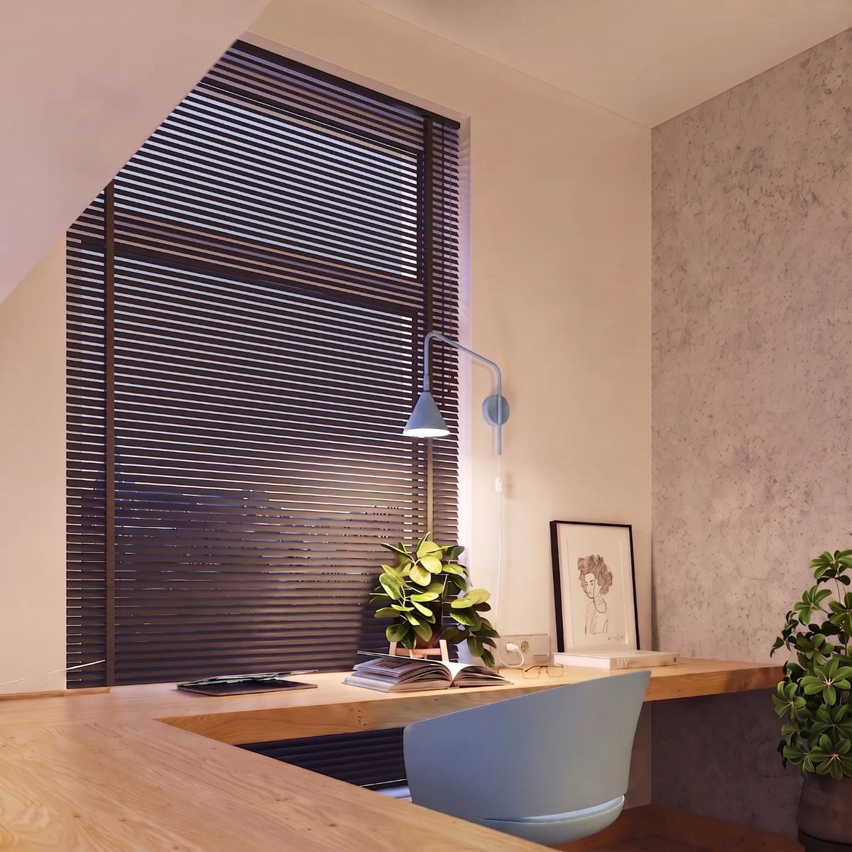 
Design Wandlampe „Nox“ - Hellblau