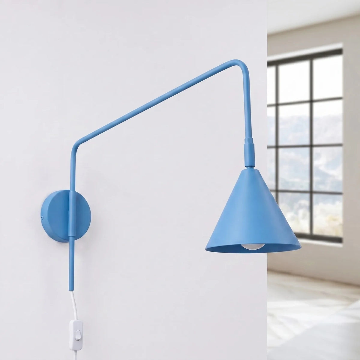 
Design Wandlampe „Nox“ - Hellblau