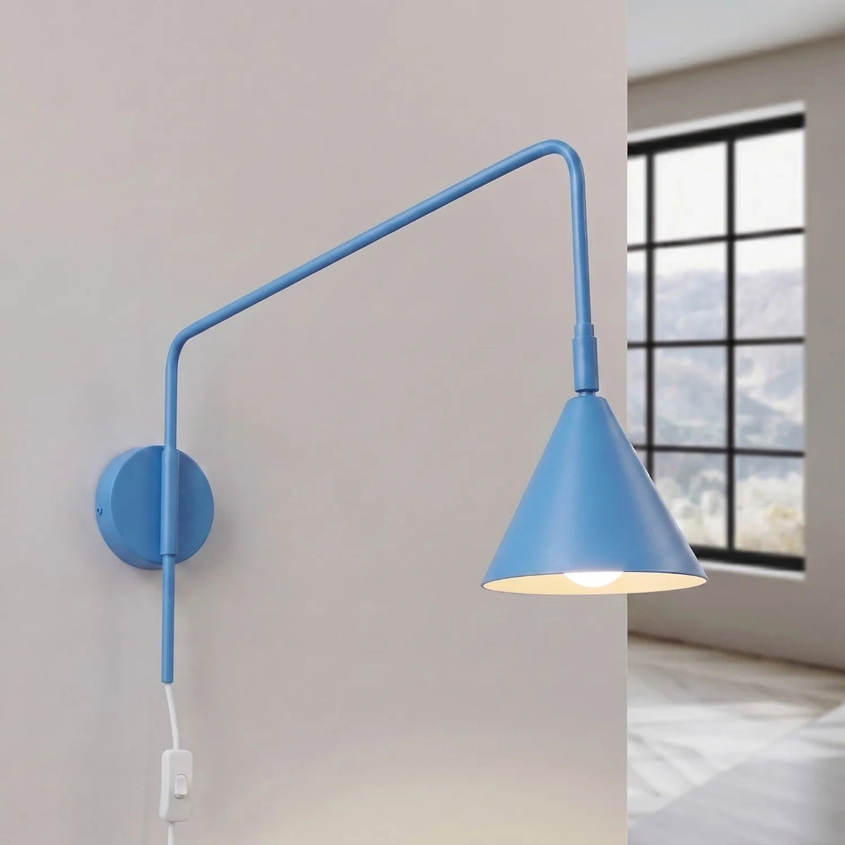 
Design Wandlampe „Nox“ - Hellblau