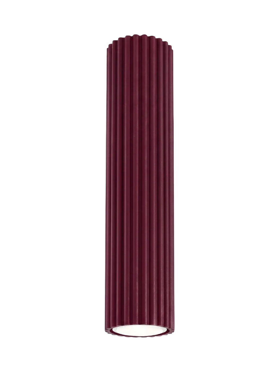 
Design Deckenlampe „Karbon“ - Burgundrot / Ø 6.5 x 30 cm