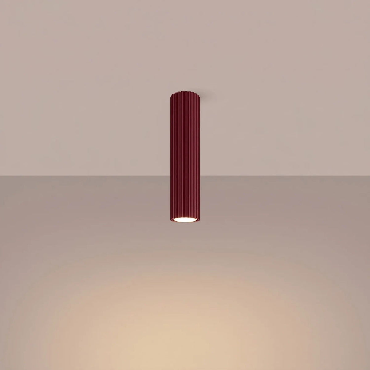 
Design Deckenlampe „Karbon“ - Burgundrot / Ø 6.5 x 30 cm