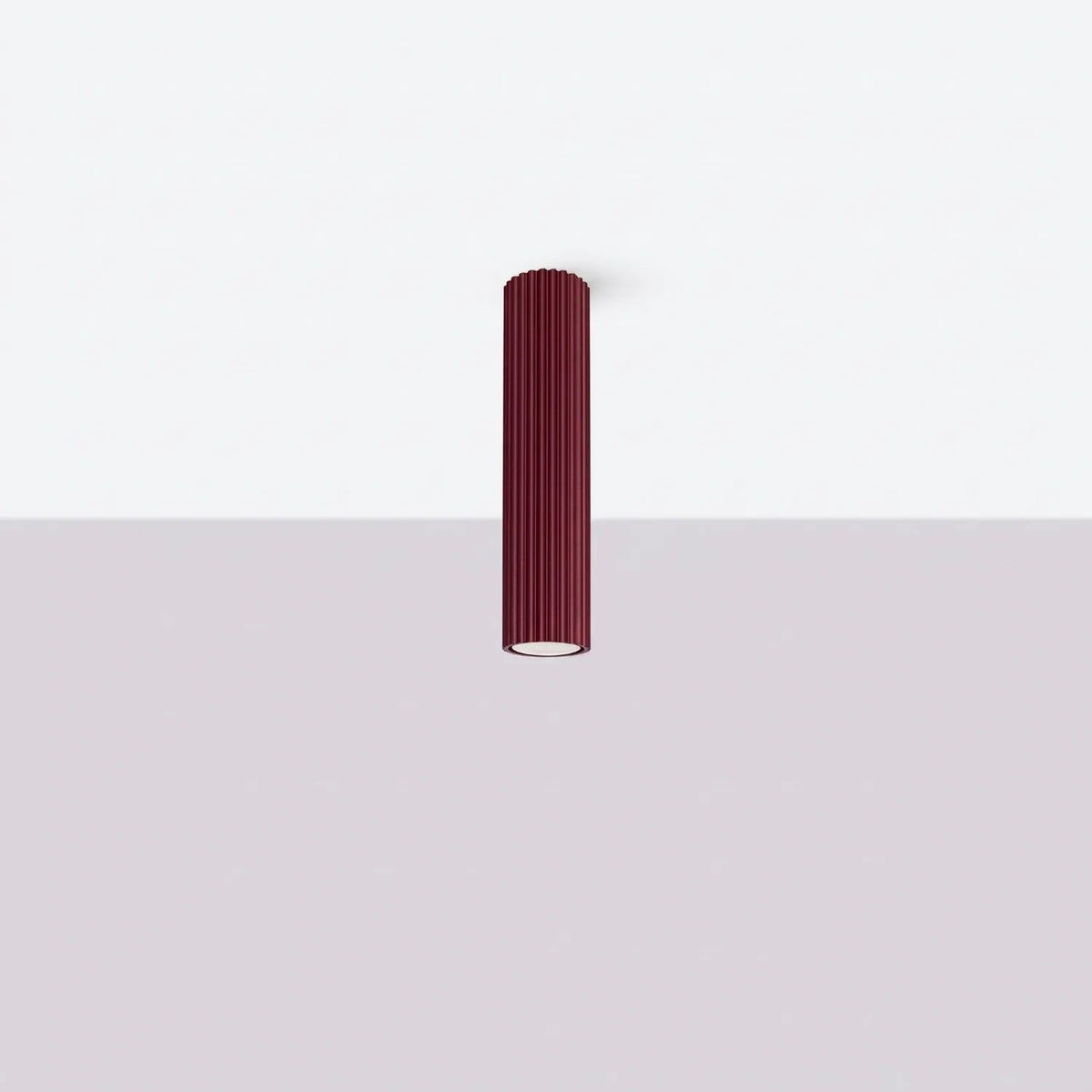 
Design Deckenlampe „Karbon“ - Burgundrot / Ø 6.5 x 30 cm