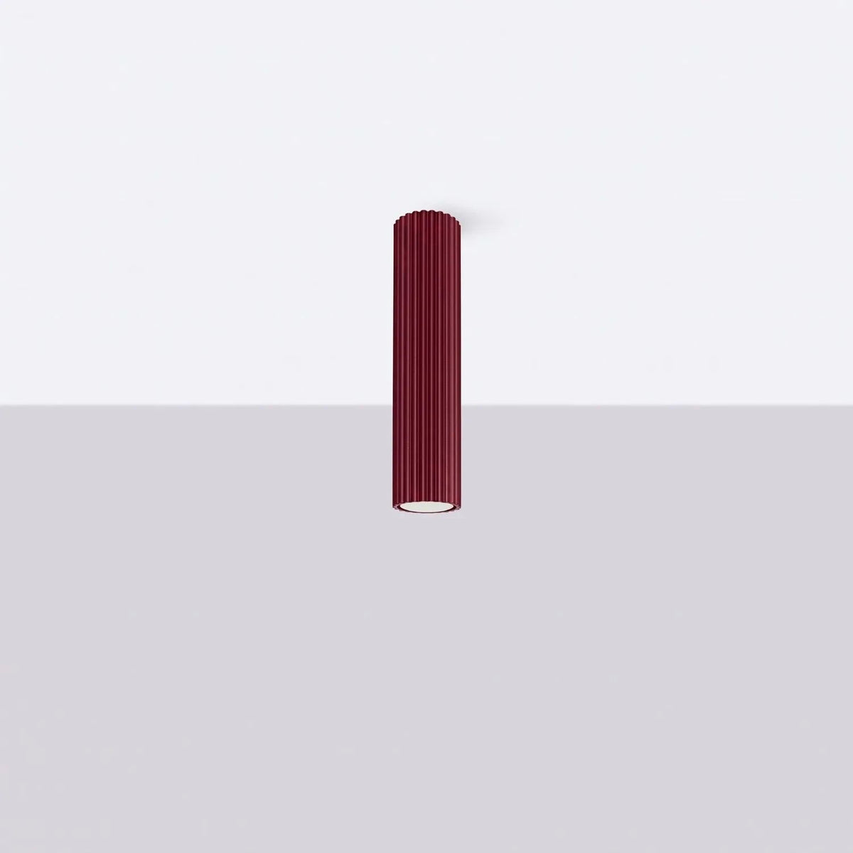 
Design Deckenlampe „Karbon“ - Burgundrot / Ø 6.5 x 40 cm