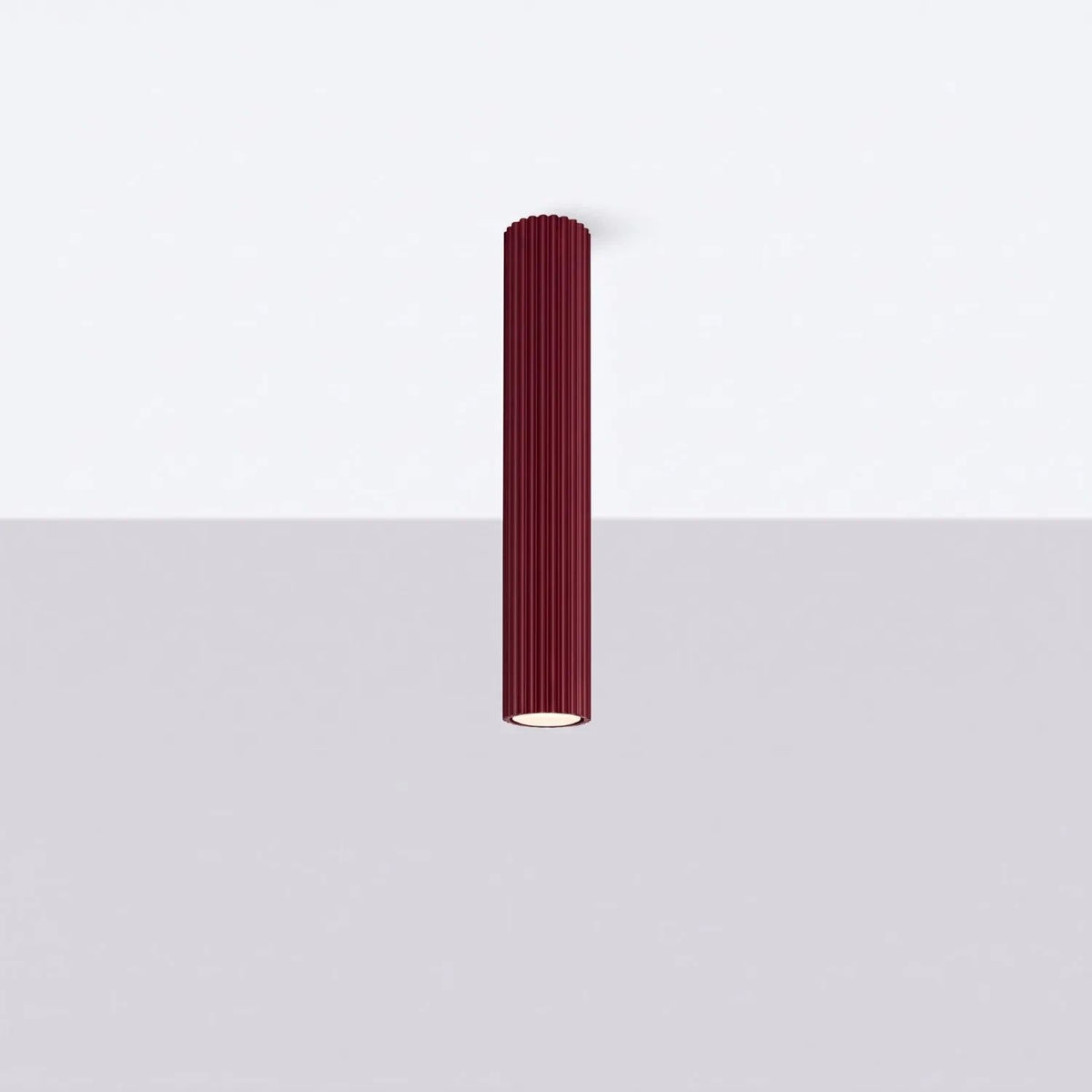 
Design Deckenlampe „Karbon“ - Burgundrot / Ø 6.5 x 60 cm