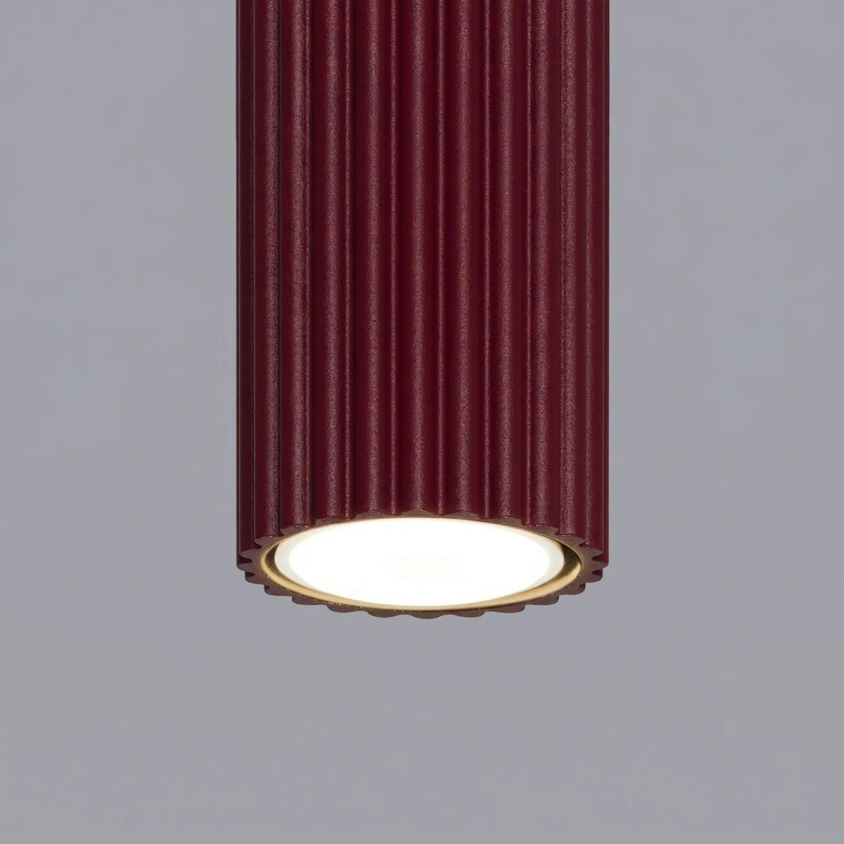 
Design Deckenlampe „Karbon“ - Burgundrot / Ø 6.5 x 60 cm