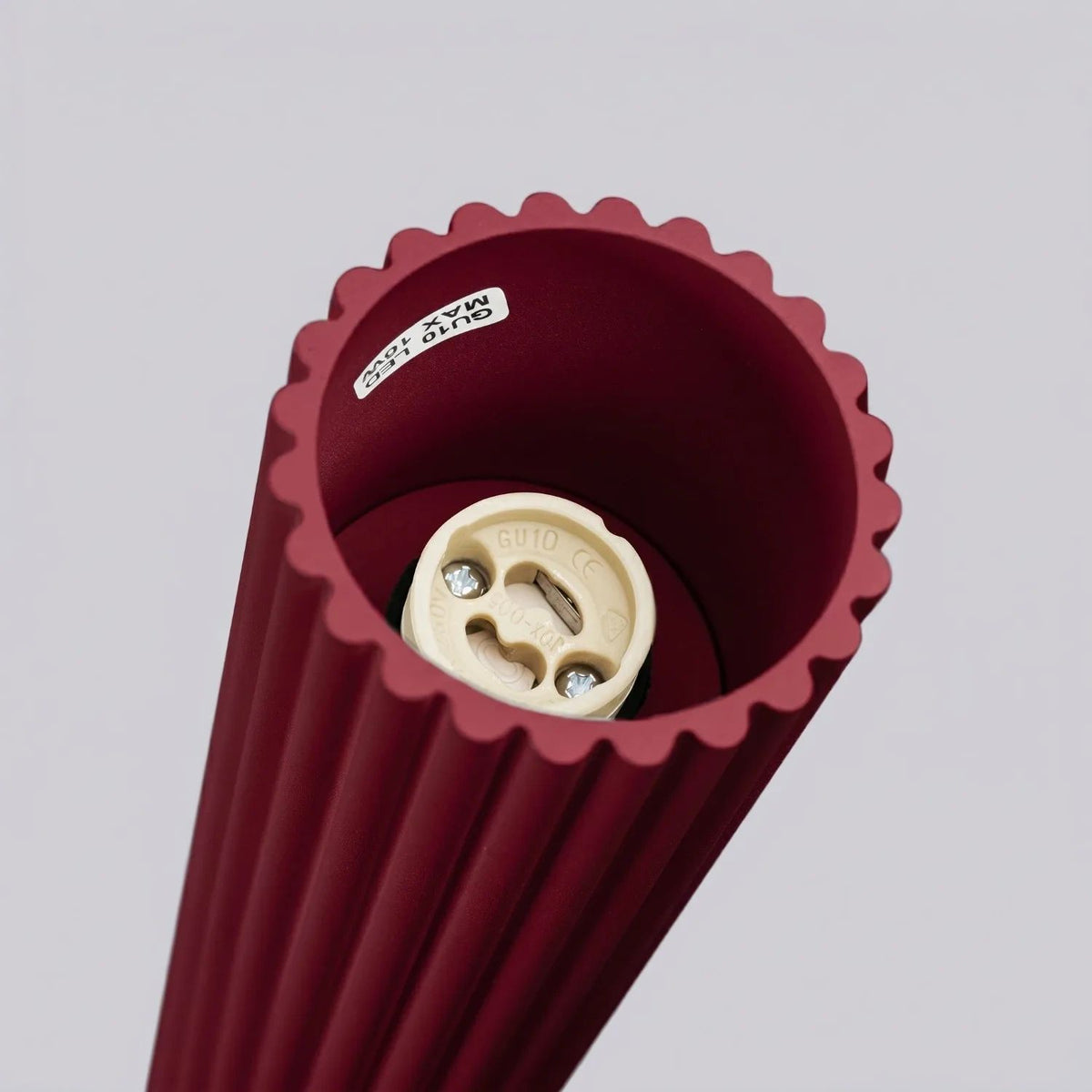 
Design Deckenlampe „Karbon“ - Burgundrot / Ø 6.5 x 60 cm