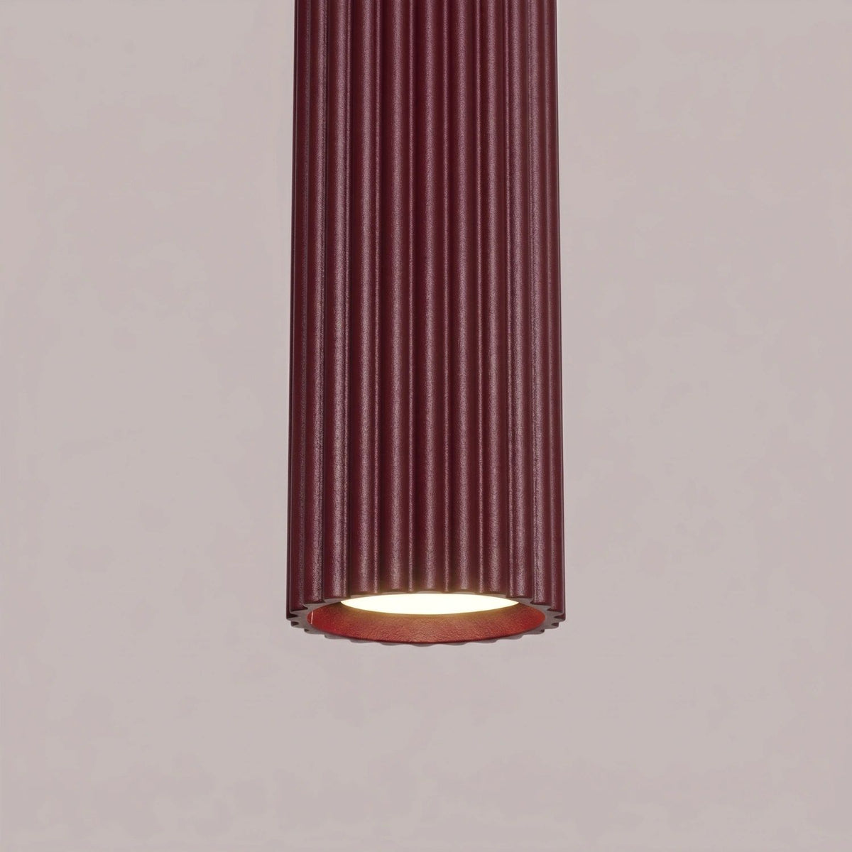 
Design Pendellampe „Karbon“ 1-flammig - Burgundrot