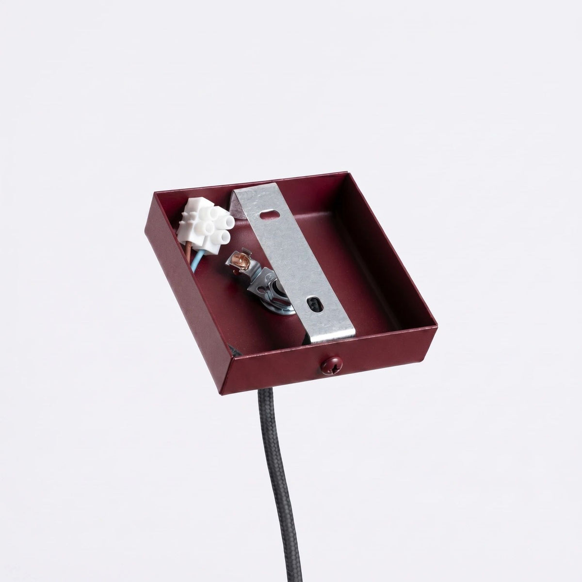 
Design Pendellampe „Karbon“ 1-flammig - Burgundrot