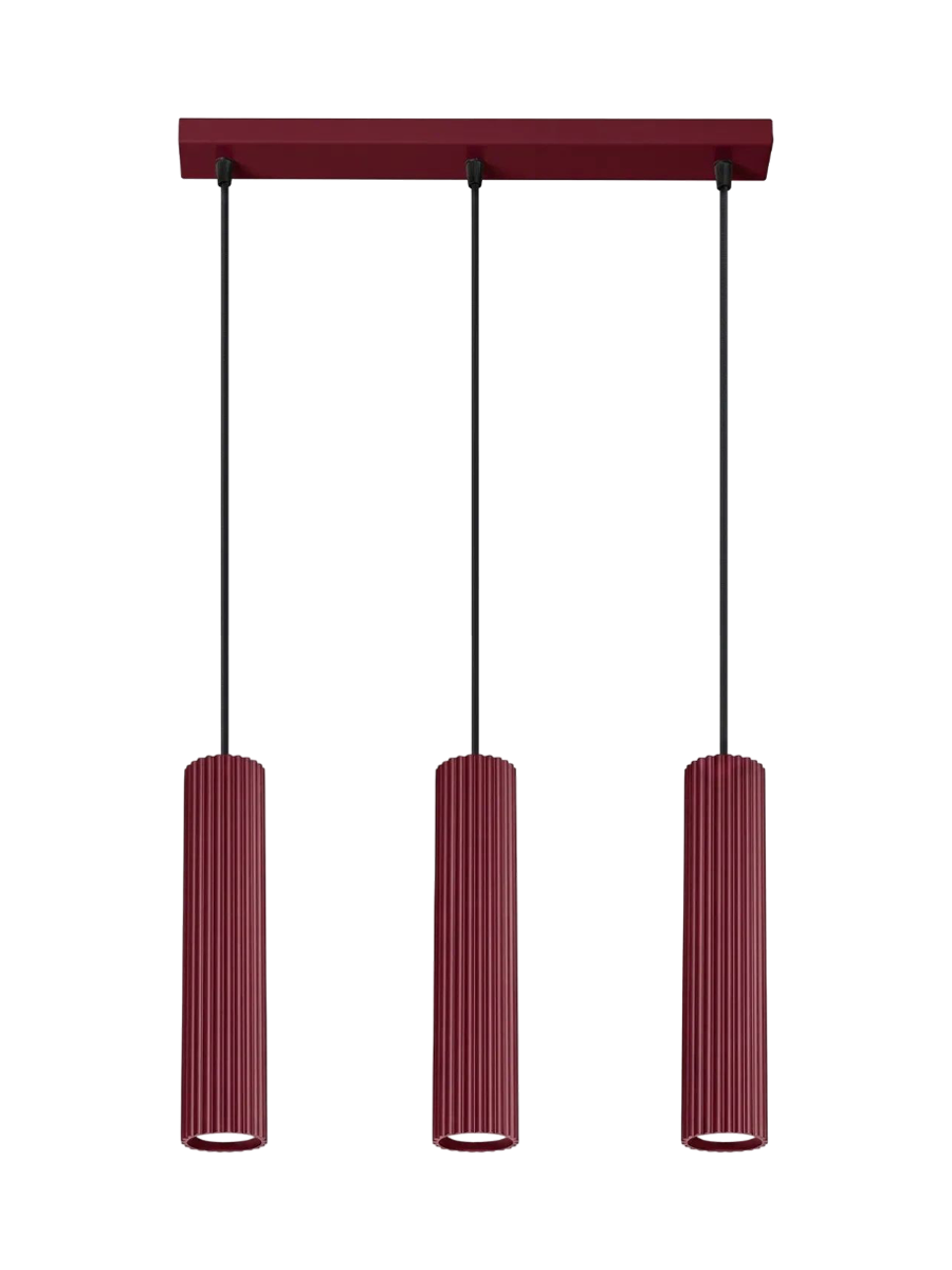 
Design Pendellampe „Karbon“ 3-flammig (linear) - Gold