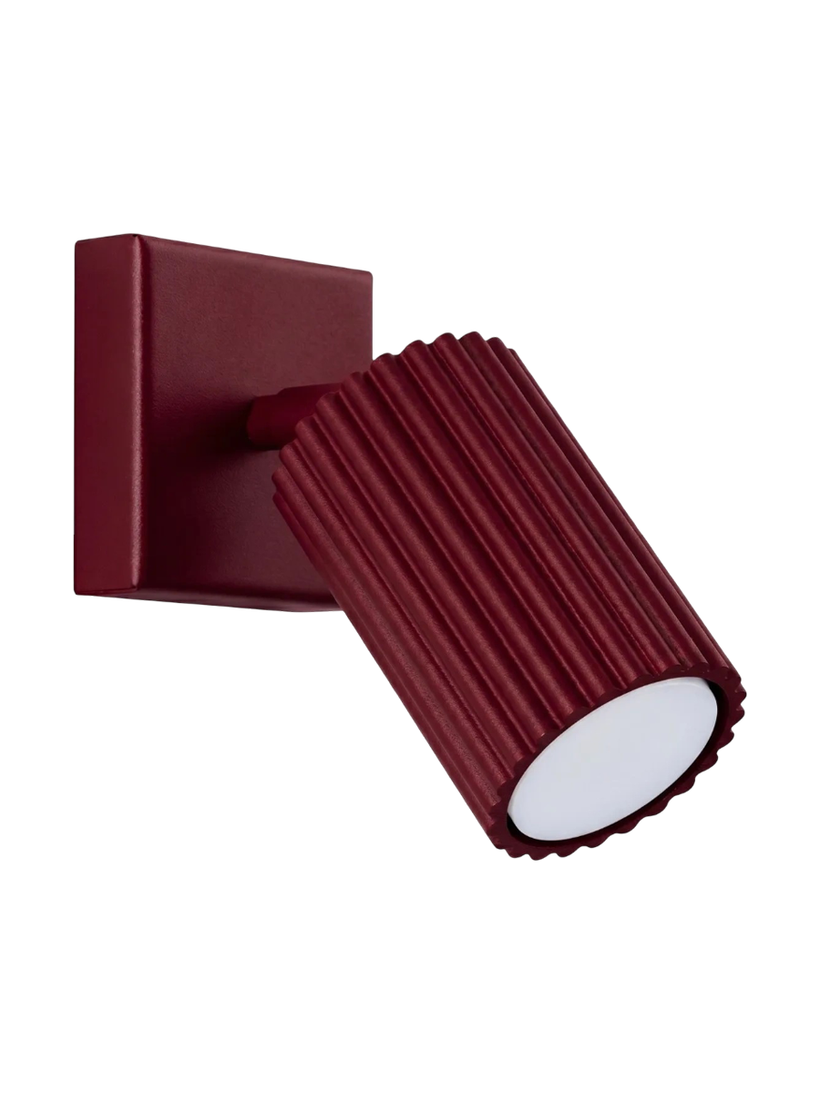 
Design Wandlampe „Karbon II“ - Burgundrot
