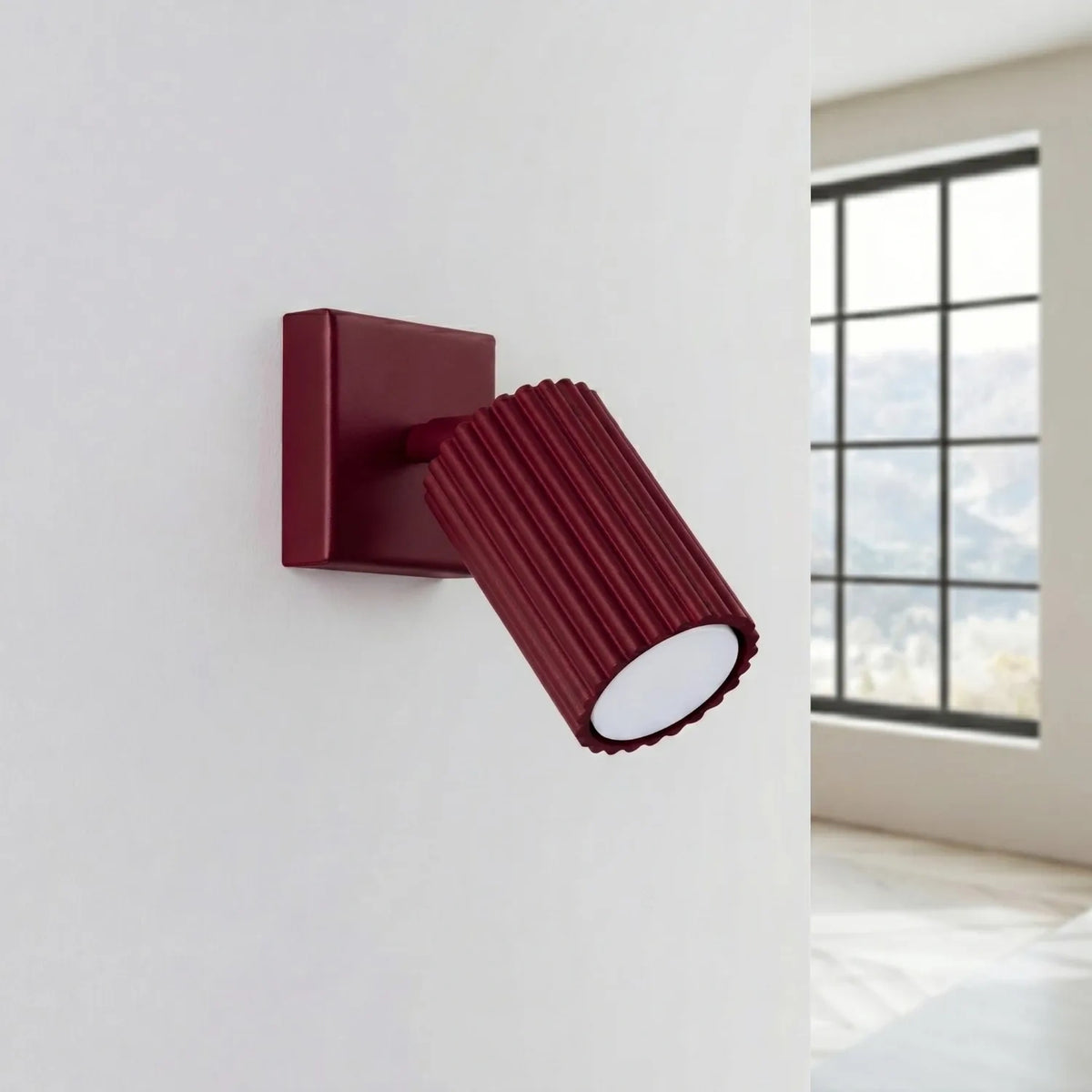 
Design Wandlampe „Karbon II“ - Burgundrot