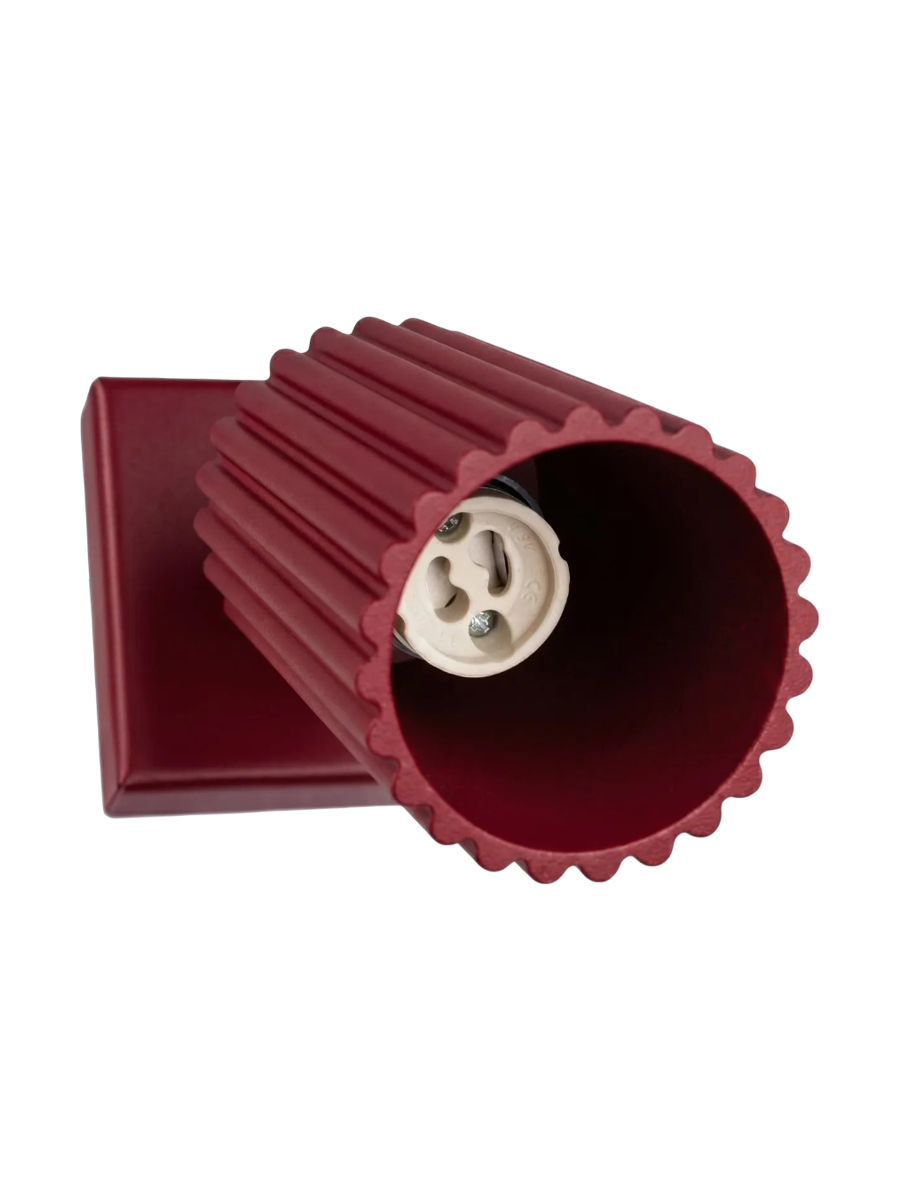 
Design Wandlampe „Karbon II“ - Burgundrot