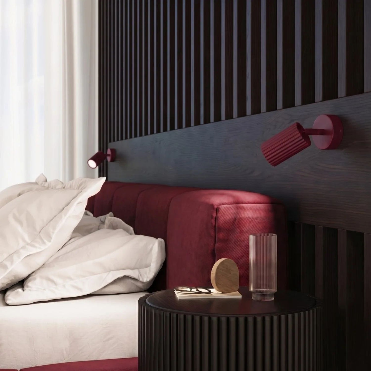 
Design Deckenlampe „Karbon“ 2-flammig - Burgundrot