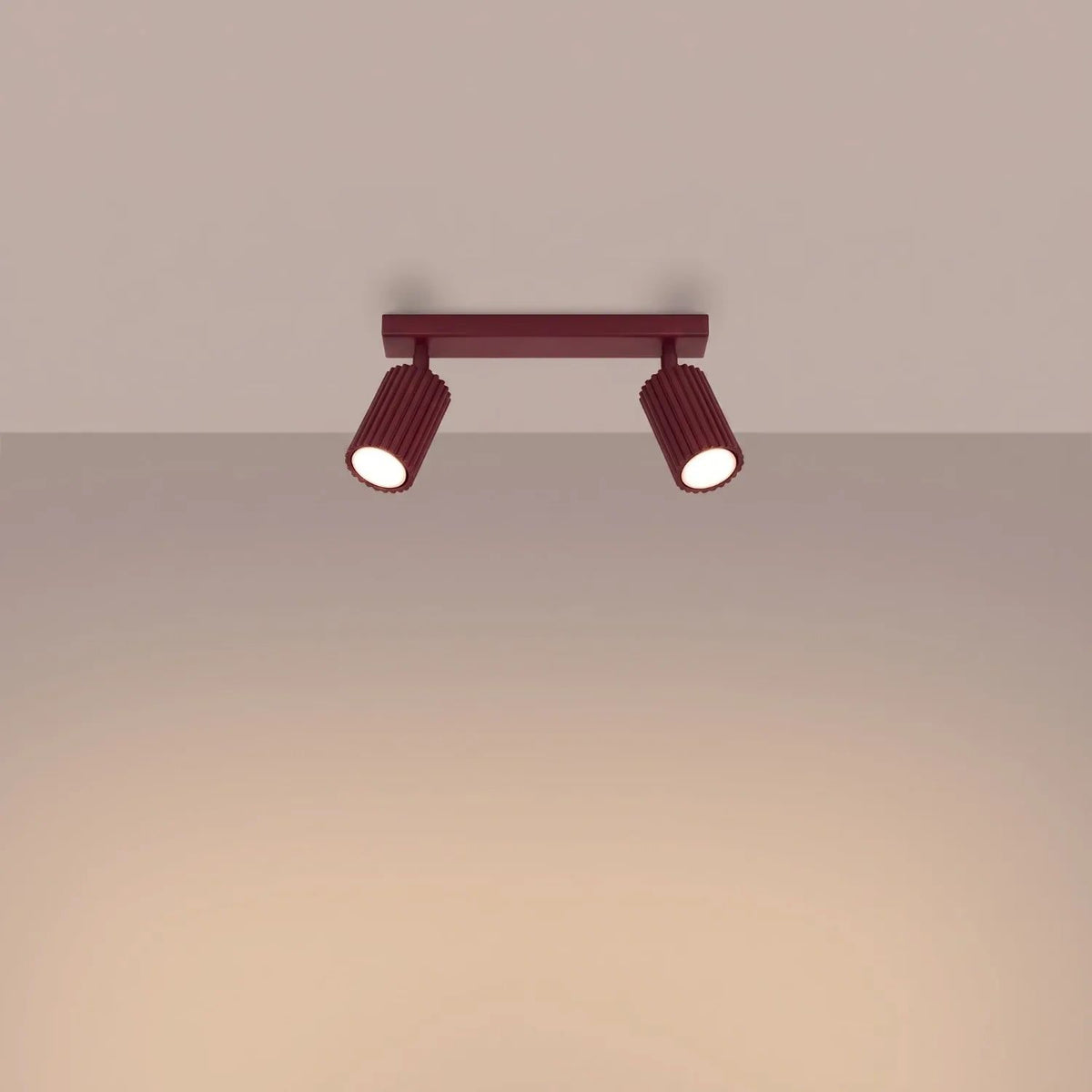 
Design Deckenlampe „Karbon“ 2-flammig - Burgundrot