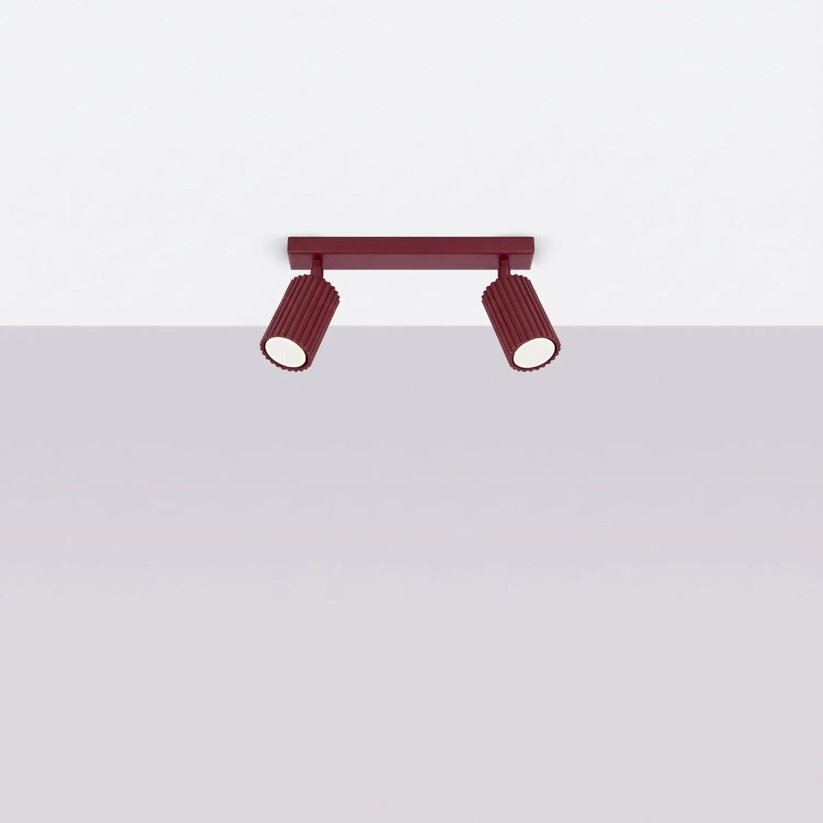 
Design Deckenlampe „Karbon“ 2-flammig - Burgundrot
