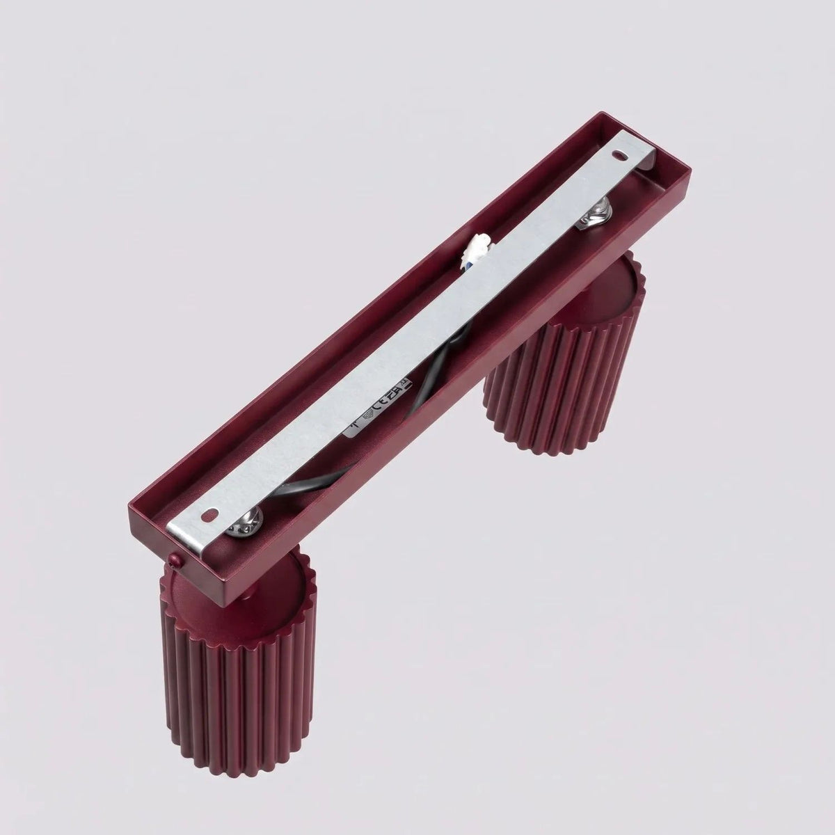 
Design Deckenlampe „Karbon“ 2-flammig - Burgundrot