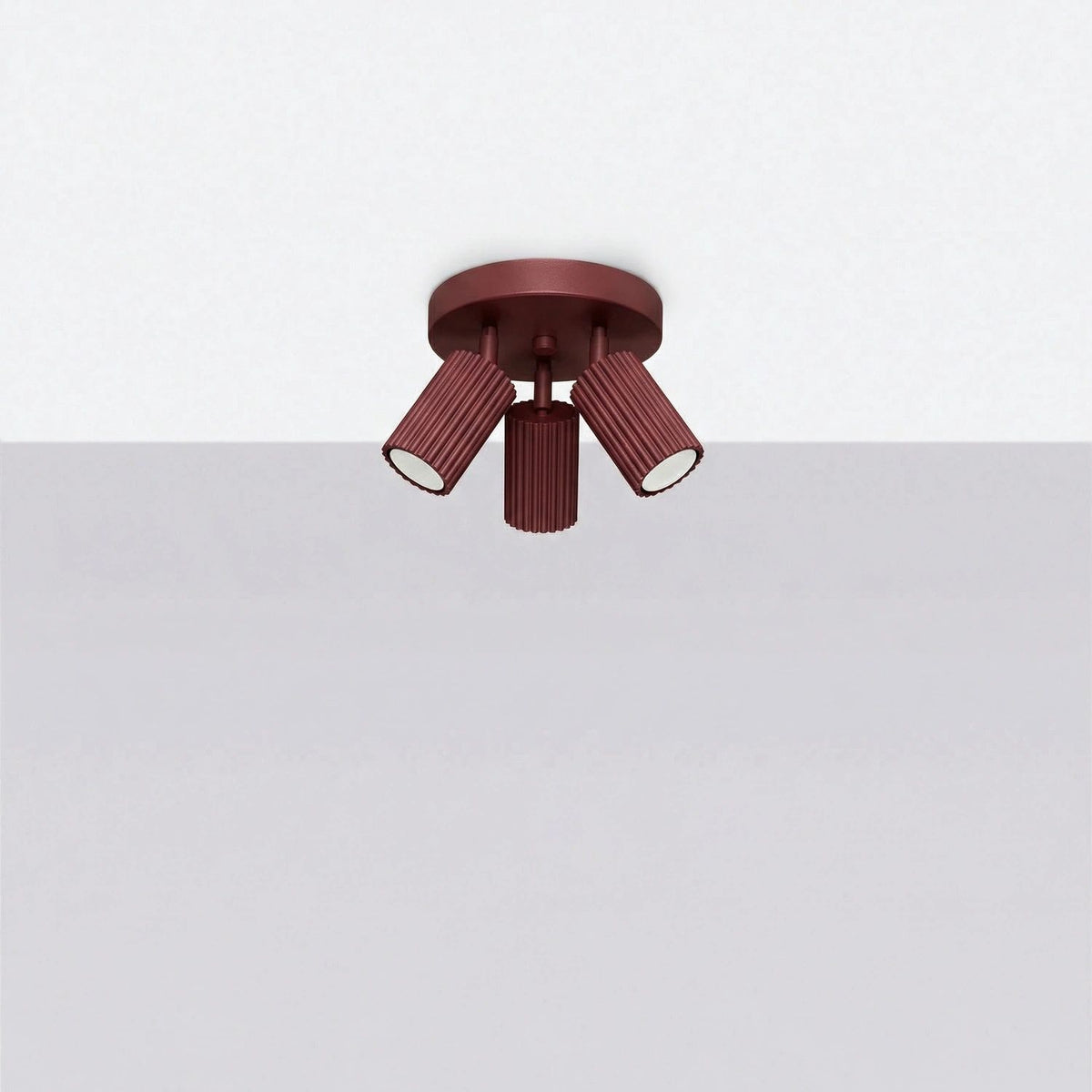 
Design Deckenlampe „Karbon II“ 3-flammig - Burgundrot