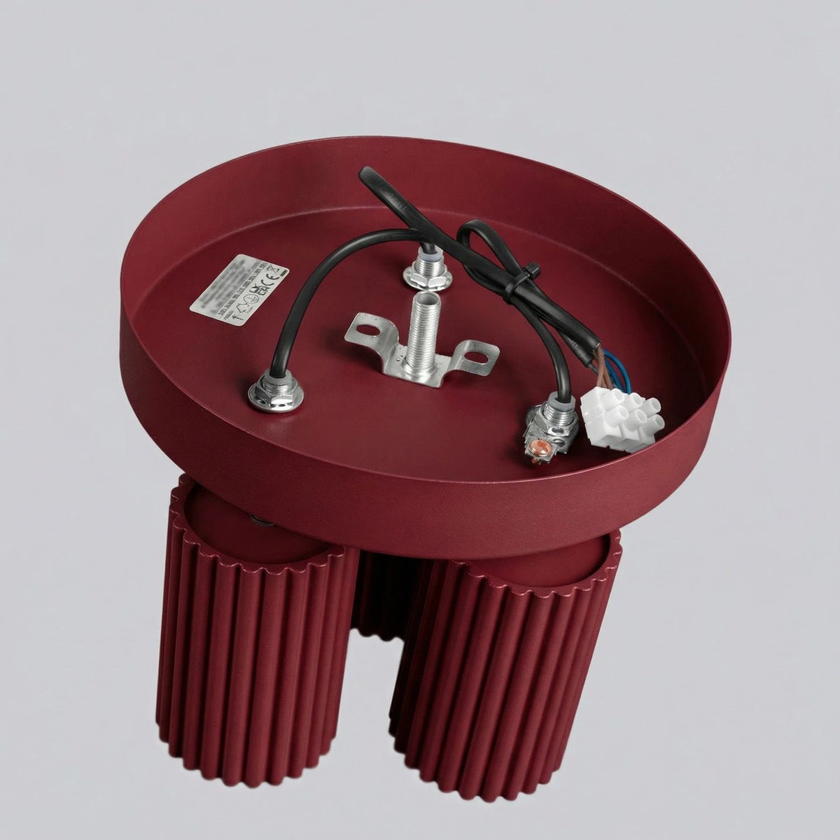 
Design Deckenlampe „Karbon II“ 3-flammig - Burgundrot