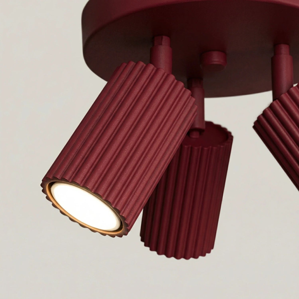 
Design Deckenlampe „Karbon II“ 3-flammig - Burgundrot