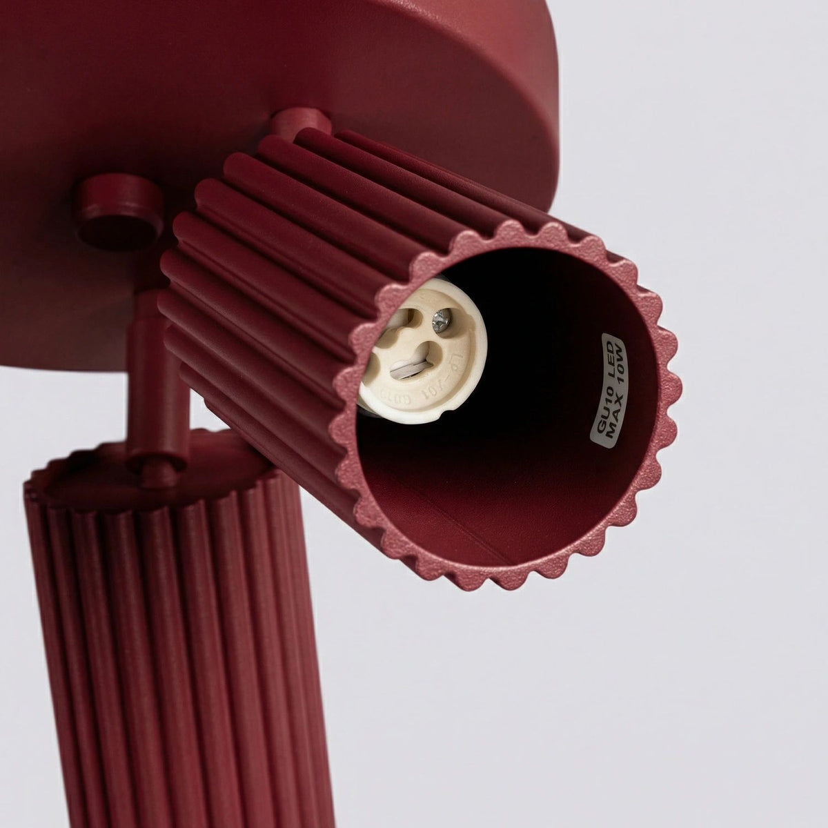 
Design Deckenlampe „Karbon II“ 3-flammig - Burgundrot