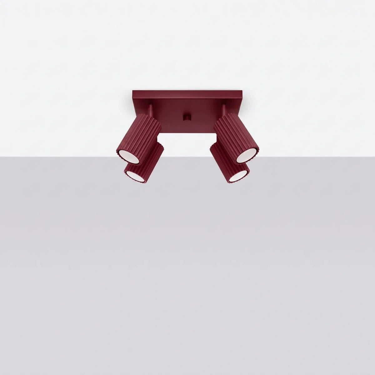 
Design Deckenlampe „Karbon II“ 4-flammig - Burgundrot