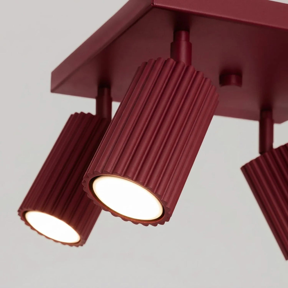 
Design Deckenlampe „Karbon II“ 4-flammig - Burgundrot