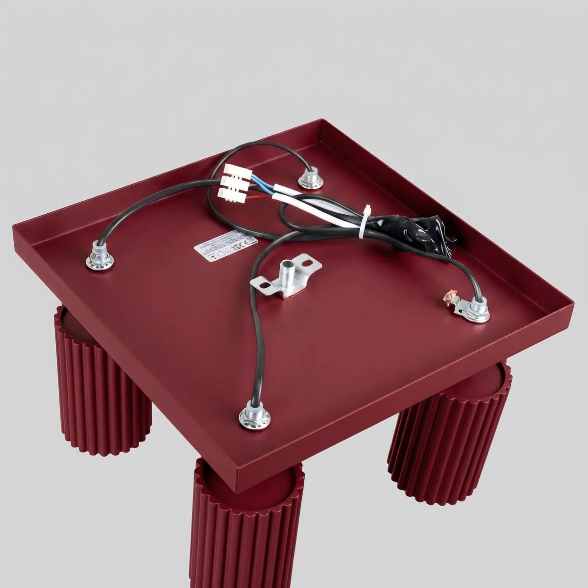 
Design Deckenlampe „Karbon II“ 4-flammig - Burgundrot