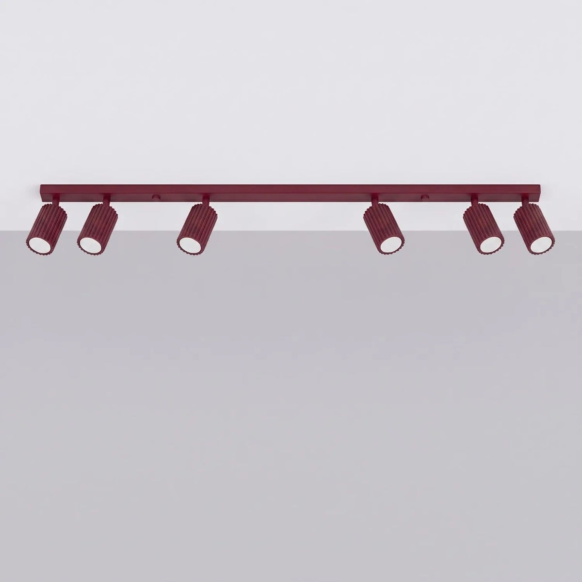 
Design Deckenlampe „Karbon“ 6-Flammig - Burgundrot