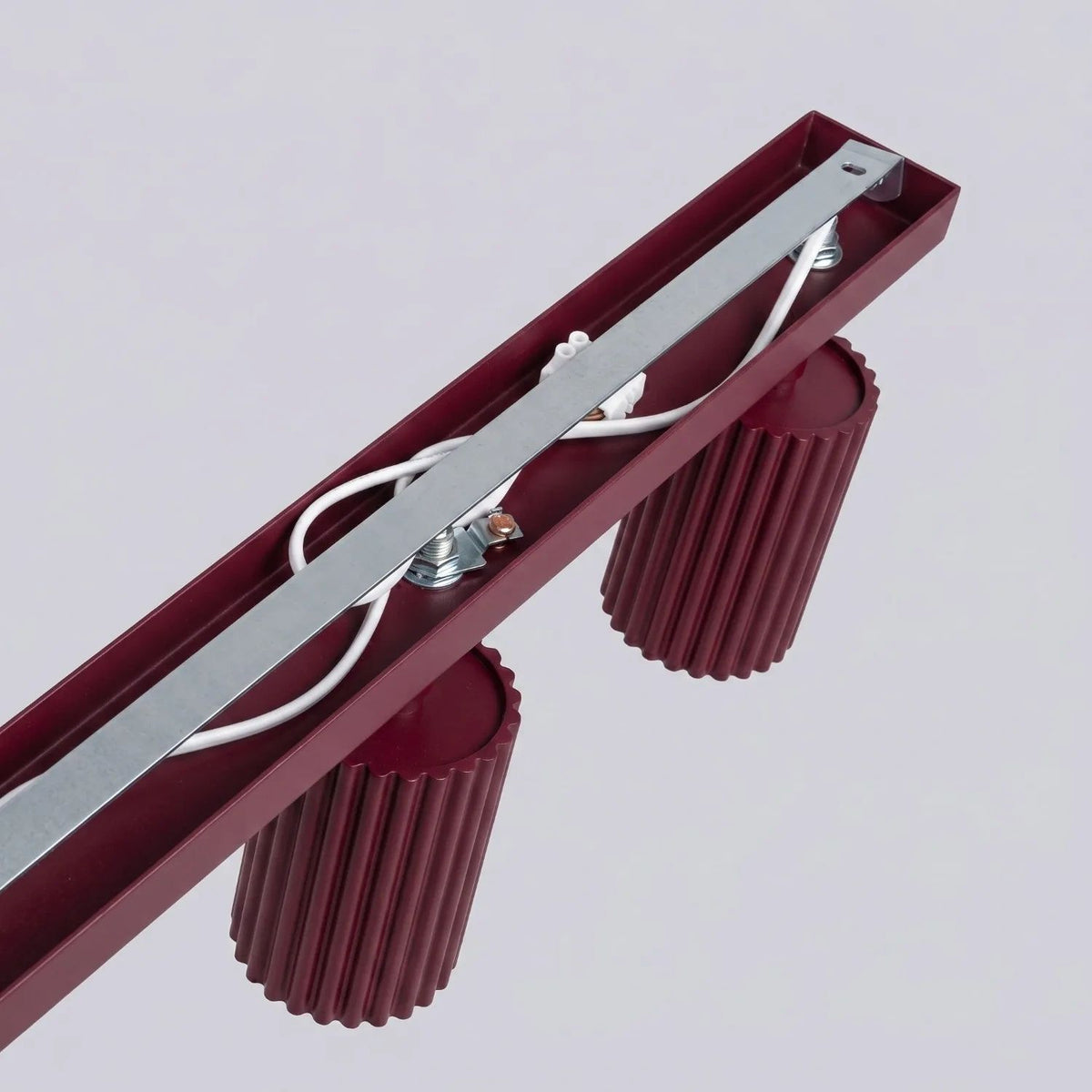 
Design Deckenlampe „Karbon“ 6-Flammig - Burgundrot