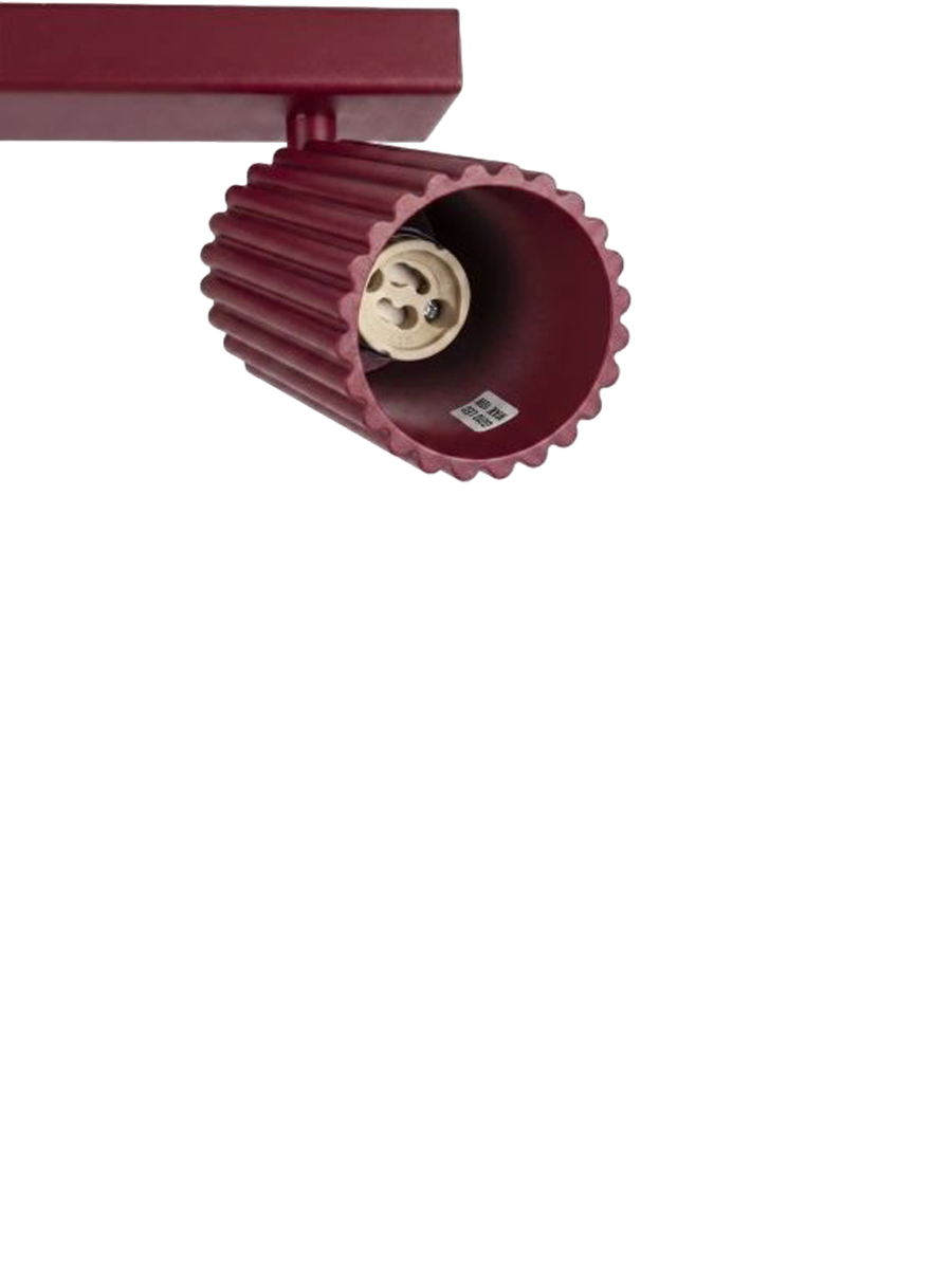 
Design Deckenlampe „Karbon“ 6-Flammig - Burgundrot