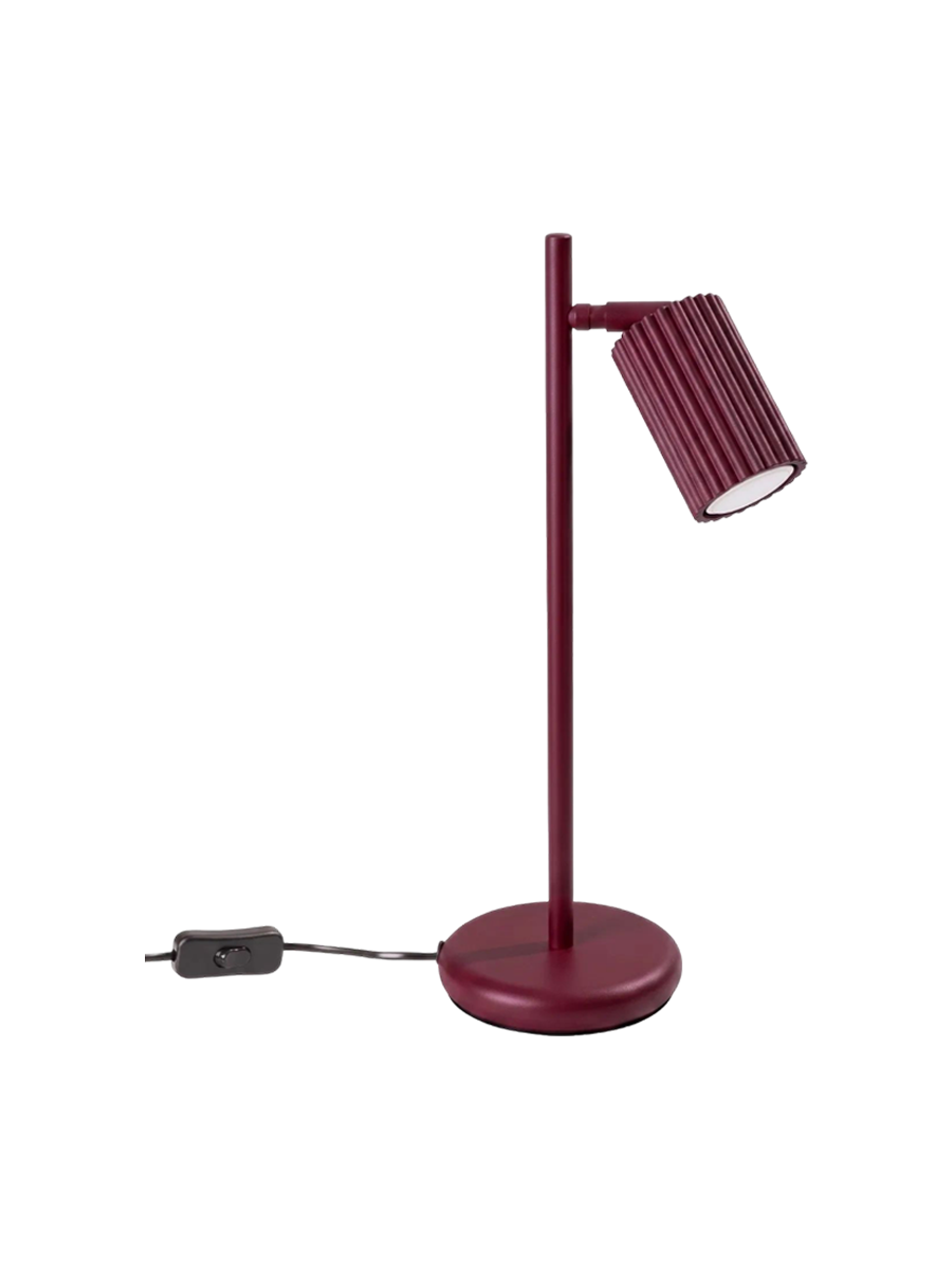 
Design Tischlampe „Karbon“ - Burgundrot