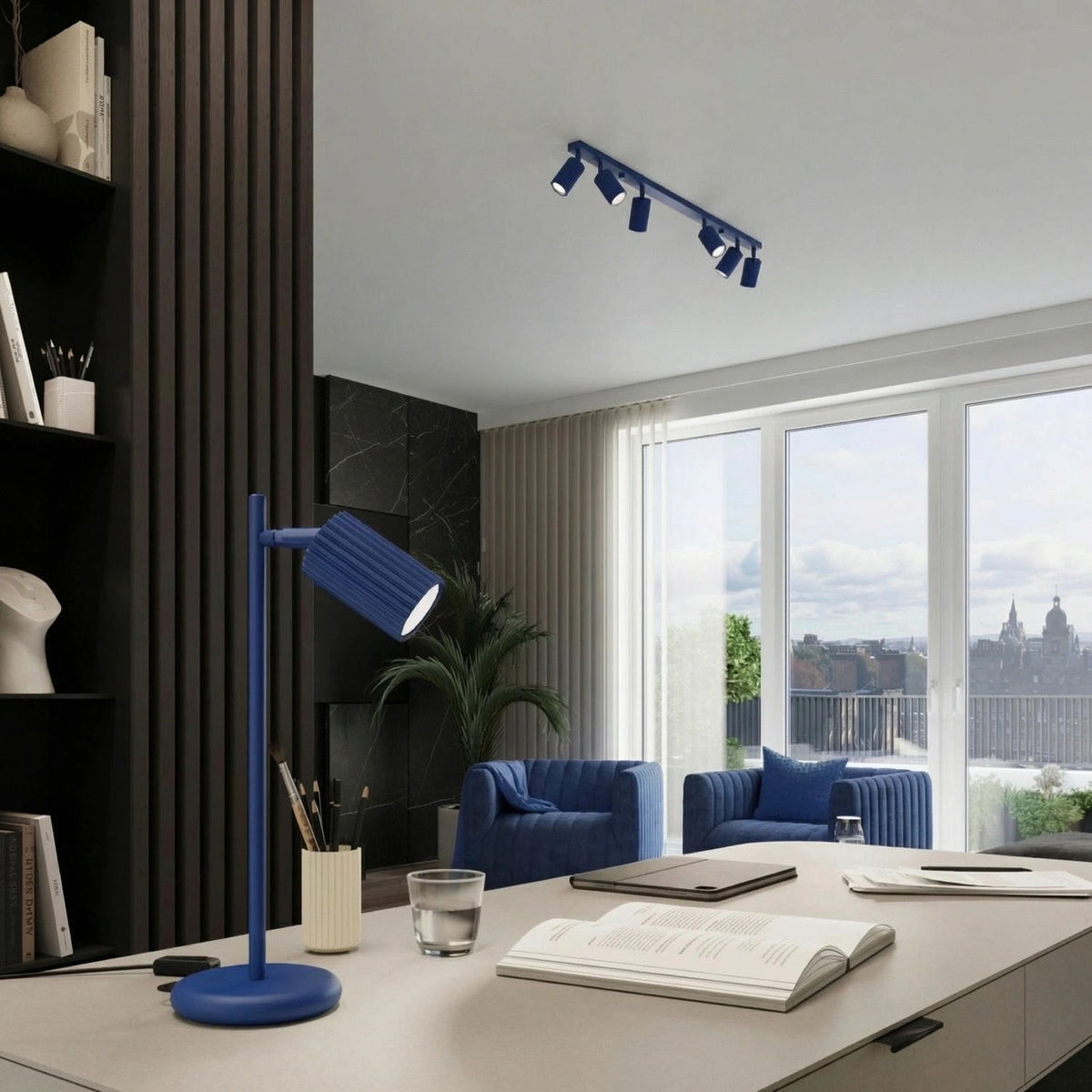 
Design Pendellampe „Karbon“ 1-flammig - Ultramarine