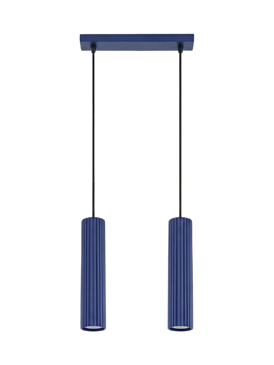 
Design Pendellampe „Karbon“ 2-flammig - Ultramarine