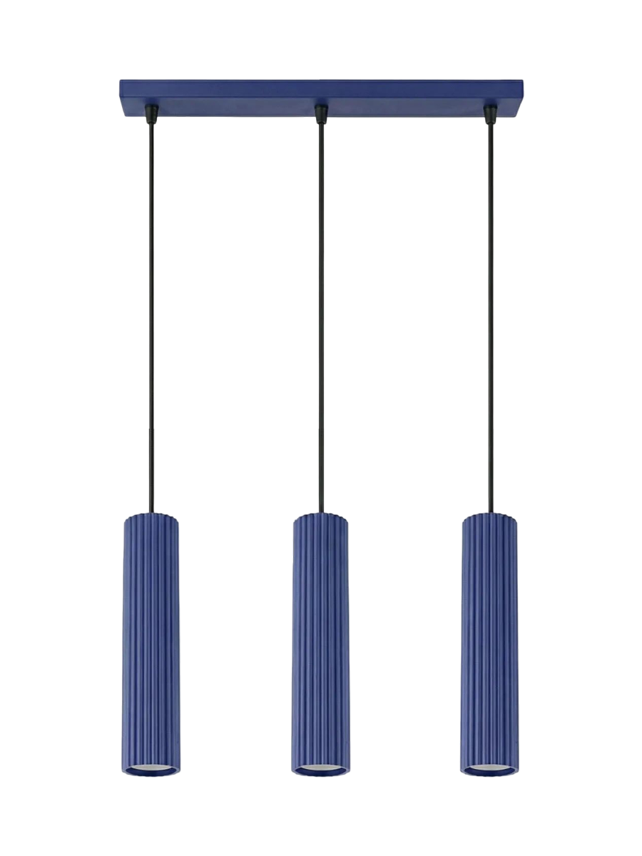 
Design Pendellampe „Karbon“ 3-flammig (linear) - Gold