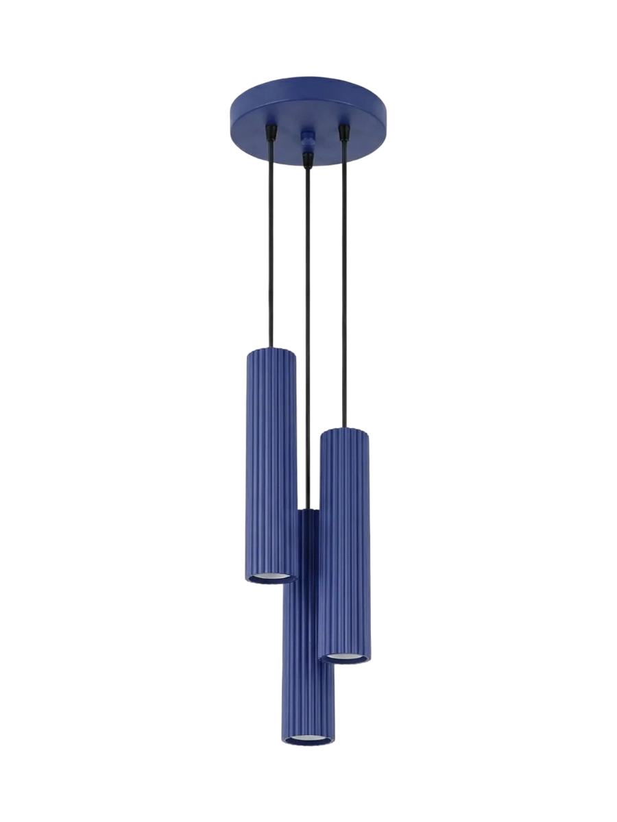 
Design Pendellampe „Karbon“ 3-flammig - Ultramarine