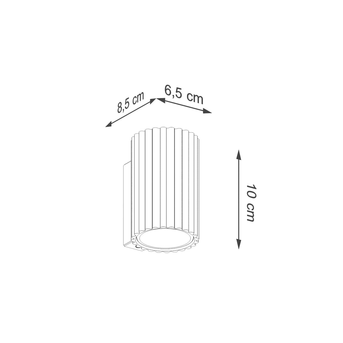 
Lampe murale design « Karbon » - Outremer / Ø 8.5 x 10 cm