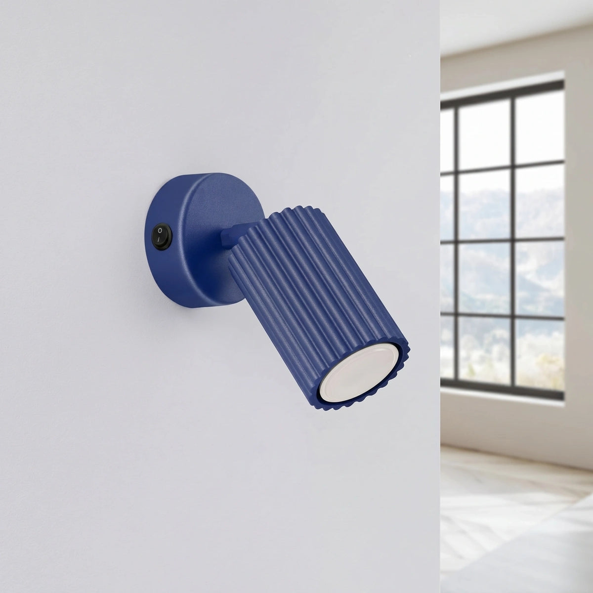 
Design Wandlampe „Karbon“ mit Schalter - Ultramarine
