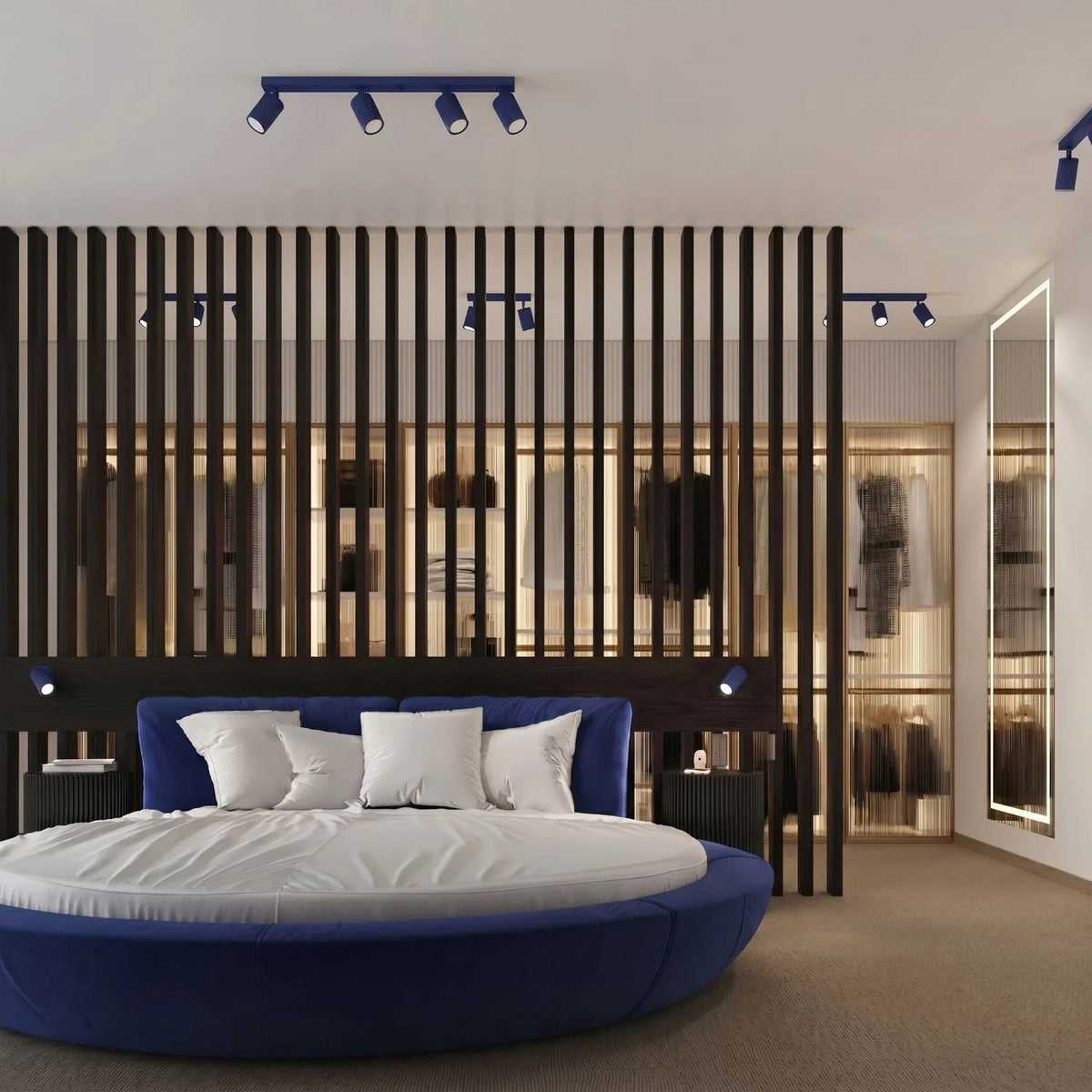 
Design Deckenlampe „Karbon“ 2-flammig - Ultramarine