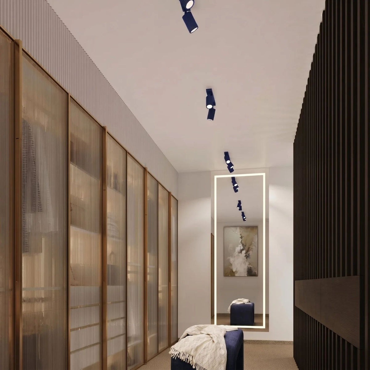 
Design Deckenlampe „Karbon“ 2-flammig - Ultramarine