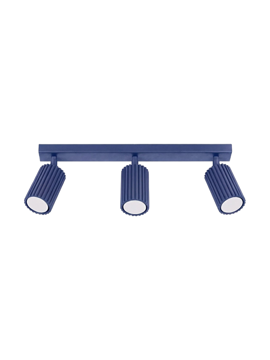 
Design Deckenlampe „Karbon“ 3-flammig - Ultramarine