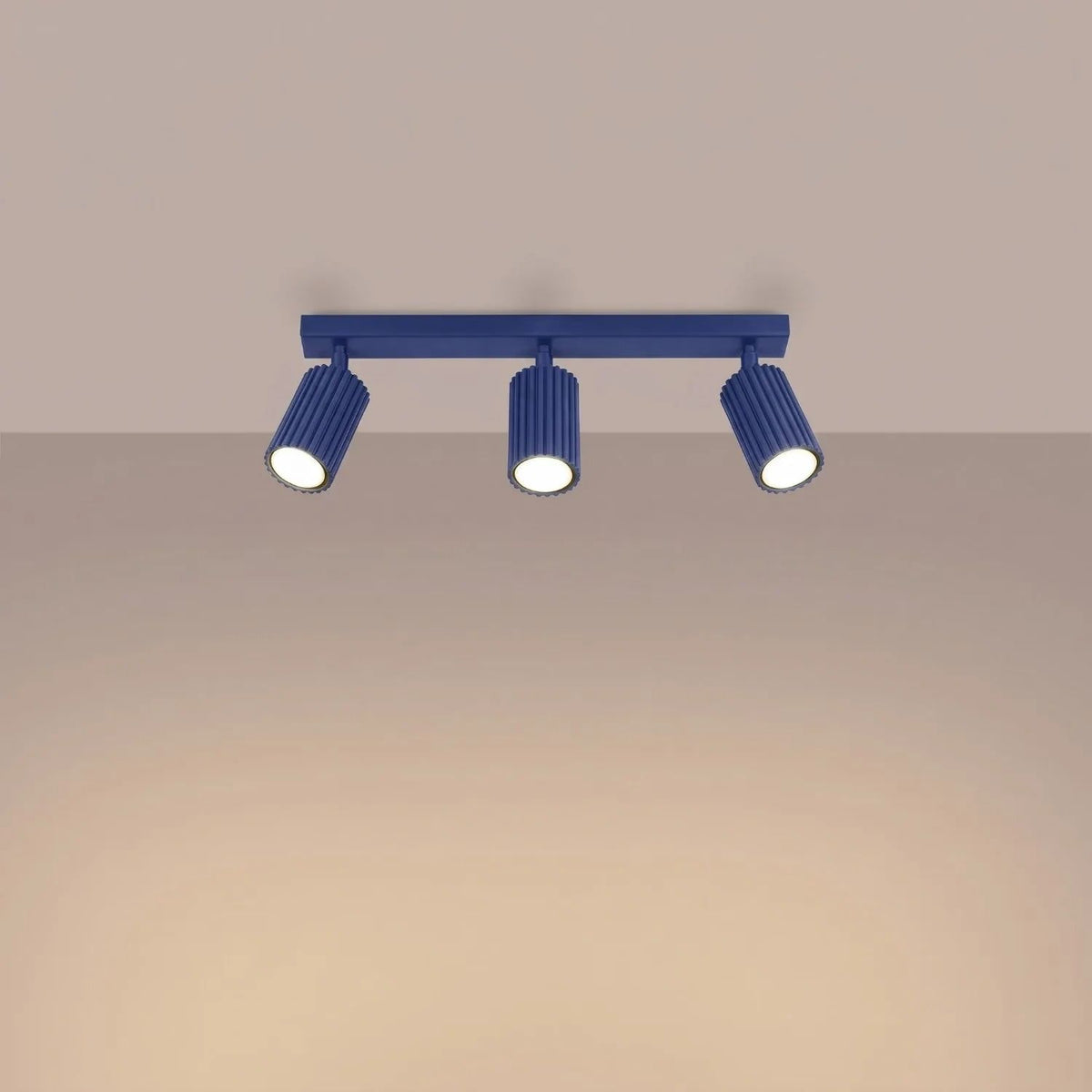 
Design Deckenlampe „Karbon“ 3-flammig - Ultramarine