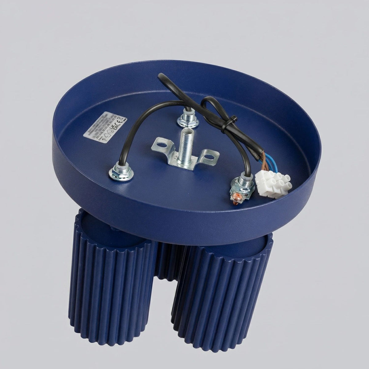 
Design Deckenlampe „Karbon II“ 3-flammig - Ultramarine