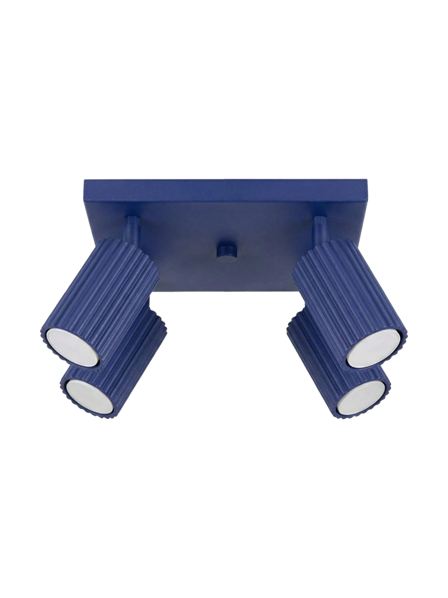 
Design Deckenlampe „Karbon II“ 4-flammig - Ultramarine