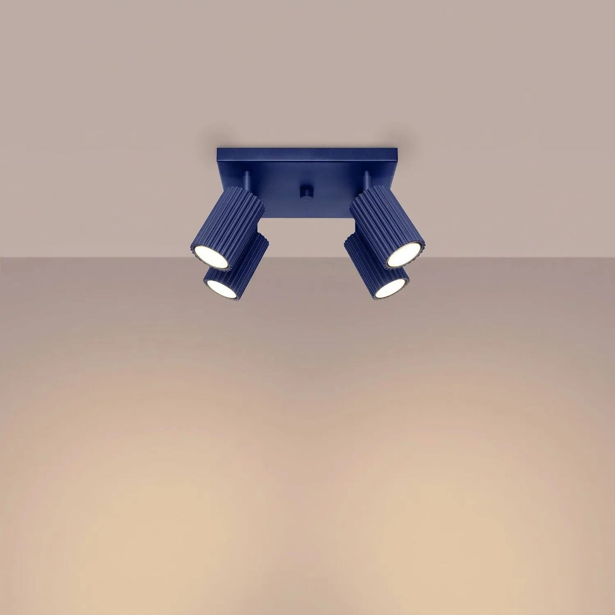 
Design Deckenlampe „Karbon II“ 4-flammig - Ultramarine