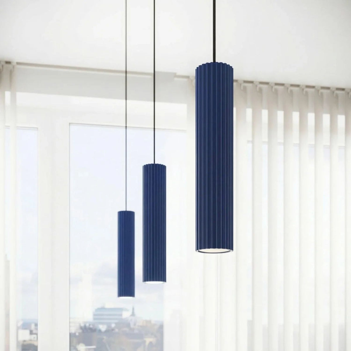 
Design Deckenlampe „Karbon“ 6-Flammig - Ultramarine