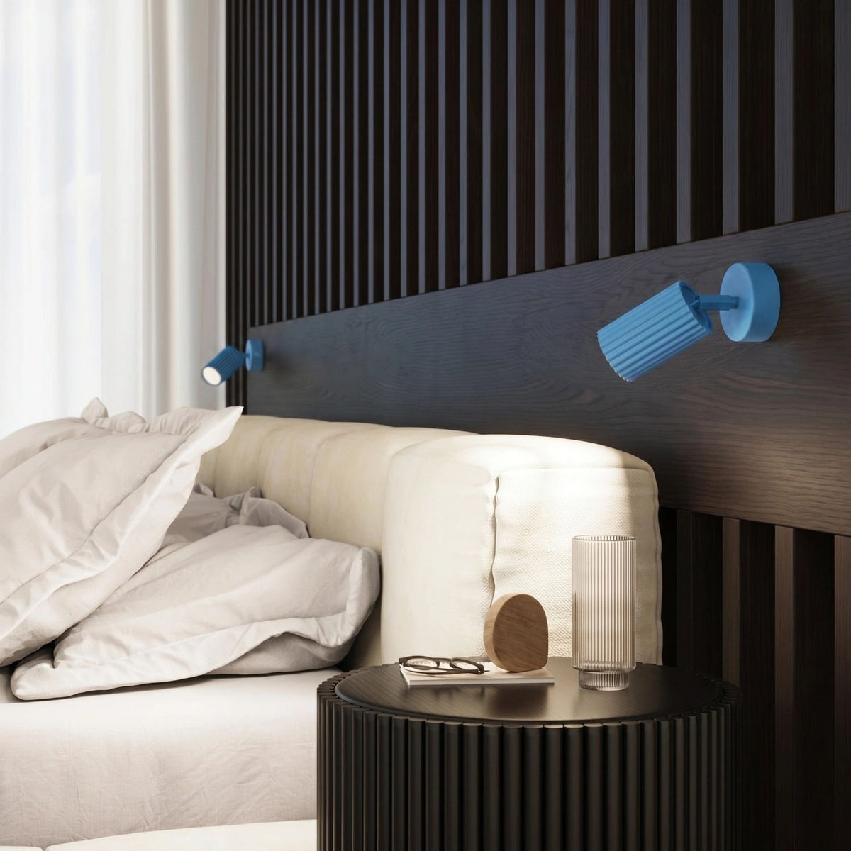 
Design Deckenlampe „Karbon“ - Hellblau / Ø 6.5 x 10 cm